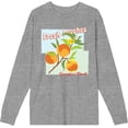 thumbnail image 1 of Natural World Fresh Peaches Georgia's Finest Adult Heather Gray Crew Neck Long Sleeve Tee-3XL, 1 of 3