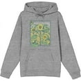 thumbnail image 1 of Natural World Sunflower Frame Adult Heather Gray Long Sleeve Hoodie-Medium, 1 of 3