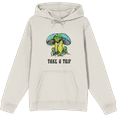 thumbnail image 1 of Natural World Take A Trip Mushrooms Long Sleeve Adult Hooded Sweatshirt-Large-Sand, 1 of 3