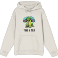 thumbnail image 1 of Natural World Take A Trip Mushrooms Long Sleeve Adult Hooded Sweatshirt-XL-Sand, 1 of 3