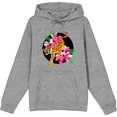 thumbnail image 1 of Natural World Tiger & Flowers Heather Gray Adult Long Sleeve Hoodie-Medium, 1 of 3