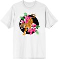 thumbnail image 1 of Natural World Tiger & Flowers Men's White Crew Neck Short Sleeve Tee-XS, 1 of 2