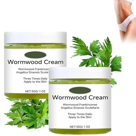 Natural Wormwood Cream - Skin Soothing, Relaxing, Tightening Cream 30g/1oz (2Pcs)