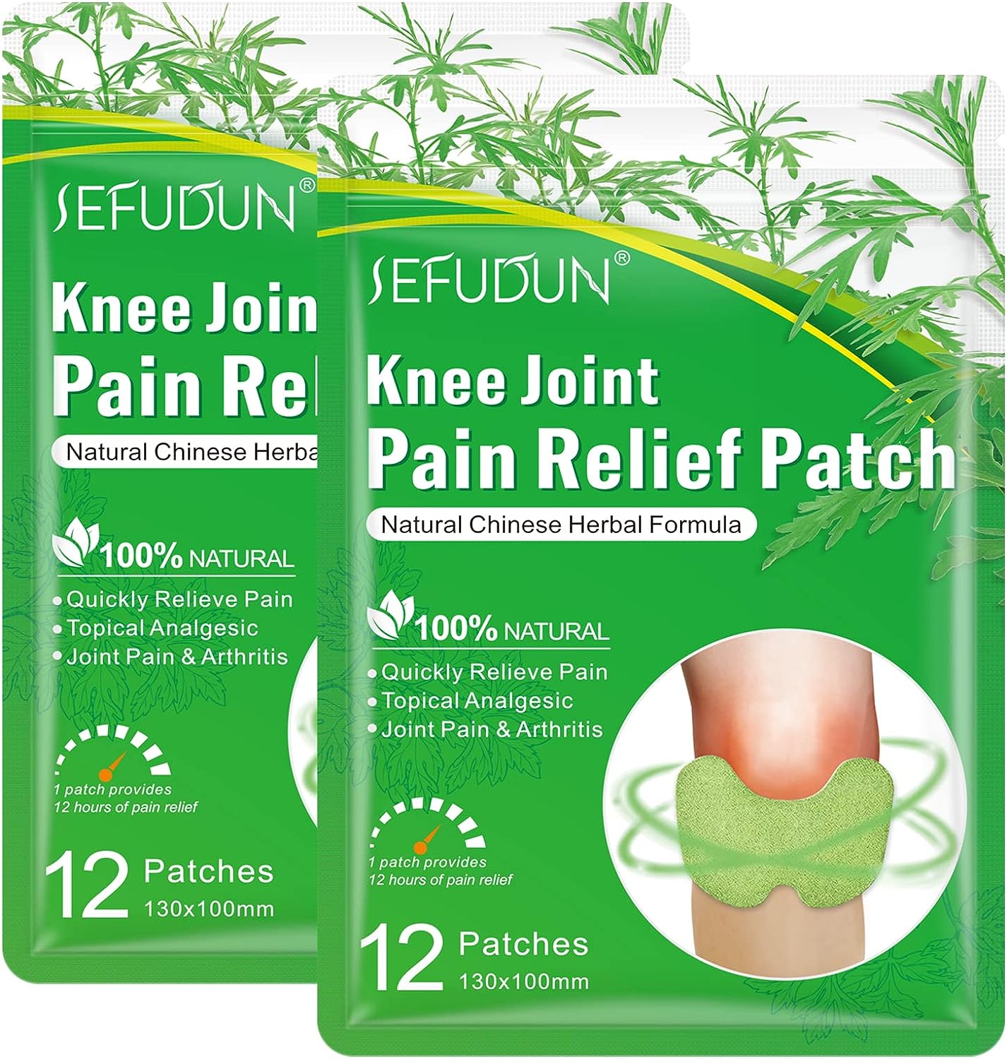 Natural Wormwood patches for the knee, knee plasters made of natural