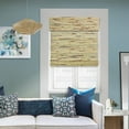 thumbnail image 1 of Natural Woven Light Filtering Cordless Bamboo Roman Shades for Windows, 25 in. W x 48 in. L, Sage Green, 1 of 7