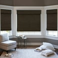 thumbnail image 1 of Natural Woven Light Filtering Cordless Bamboo Roman Shades for Windows, 45 in. W x 36 in. L, Onyx, 1 of 8