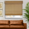 thumbnail image 1 of Natural Woven Light Filtering Cordless Bamboo Roman Shades for Windows, 55.5 in. W x 72 in. L, Butternut, 1 of 5