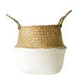 thumbnail image 1 of Natural Woven Seagrass Belly Basket for Storage and Indoor Planter Cover, Handmade Eco-Friendly Foldable Bohemian Decorative Home Organizing Bin 12 Inch, 1 of 7