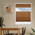 thumbnail image 1 of Natural Woven Top Down Bottom Up Cordless Bamboo Roman Shades for Windows, 36 in. W x 48 in. L, Frost, 1 of 6