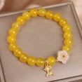 thumbnail image 1 of Natural Yellow Agate Crystal Bracelet For Women Special-interest Design, 1 of 2