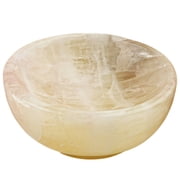 Natural Yellow Crystal Quartz Bowl for Home Decor, 2.76 x 1.38 in / 7 x 3.5 cm Crystal Decorative Bowl, Great for Tarot, Crystal Cleansing, and Altar Offerings
