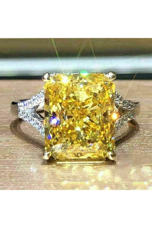 Natural Yellow Sapphire 925 Sterling Silver Ring, Gift for Her, Pukharaj Ring, Birthstone Rings for Women, Gift For Her