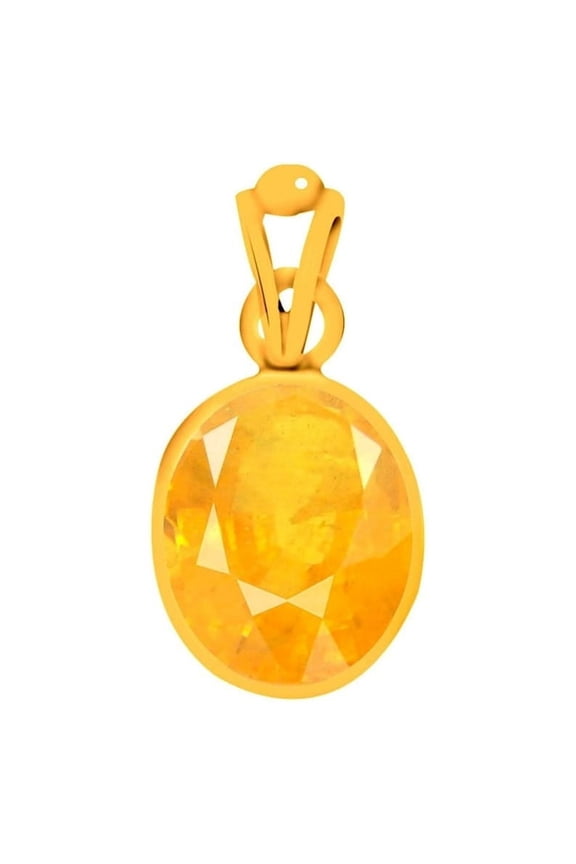 Natural Yellow Sapphire Pendant Silver Pendant Handmade Pendant may birthstone emerald jewelry locket chain Promise Pendant