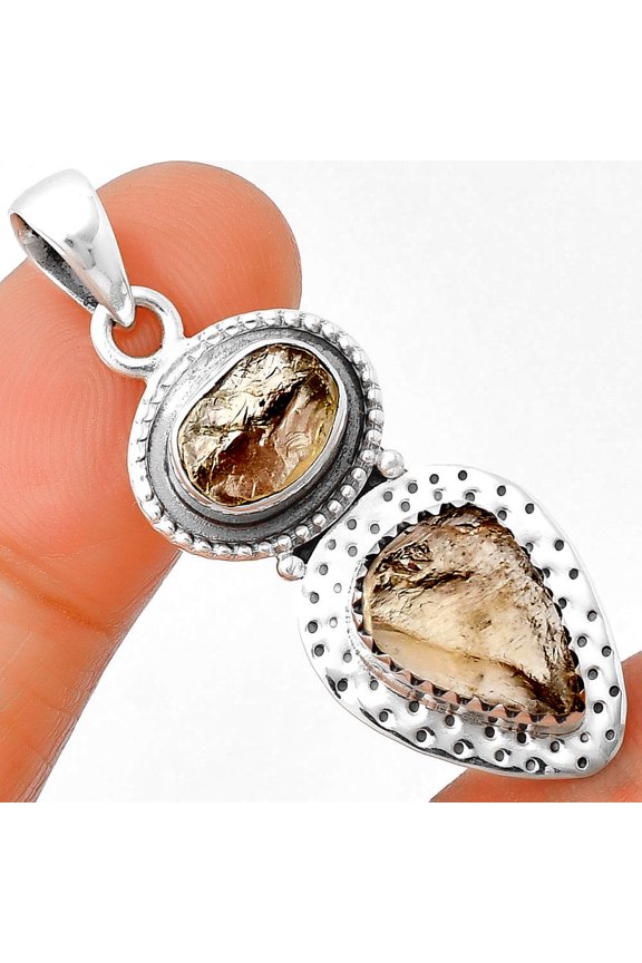 Natural Yellow Scapolite Rough 925 Sterling Silver Pendant Jewelry P-1447 SDP136533