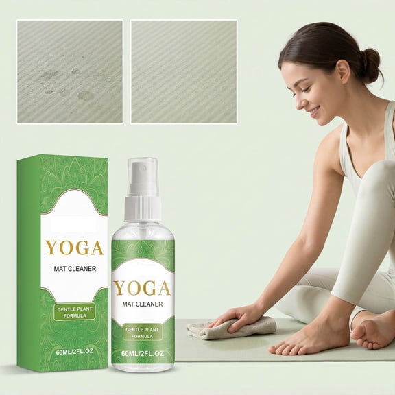 Natural Yoga Mat Cleaner Spray Exercise Mat Deodorizer Disinfectant for Pilates Gym Fitness Equipment 60ml
