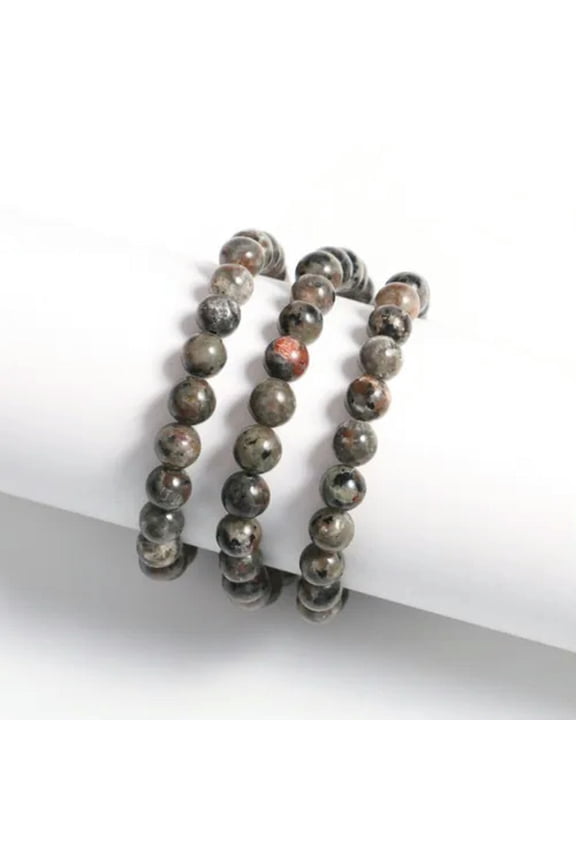 Natural Yooperlite Stone Bracelet UV Reactive Halloween Stretch Crystal Handmade