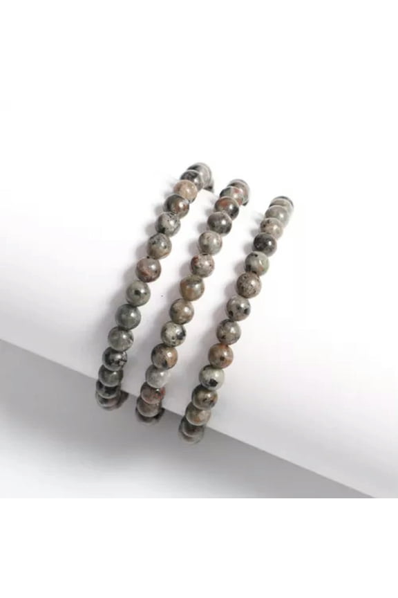 Natural Yooperlite Stone Bracelet UV Reactive Halloween Stretch Crystal Handmade