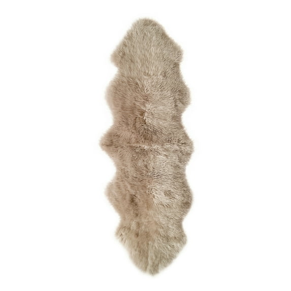 Natural Zealand Sheepskin Double Rug 2x6 Plush White