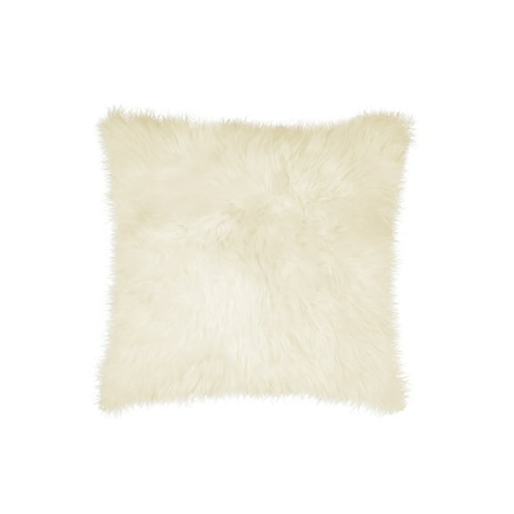 Natural New Zealand Sheepskin Pillow | Natural | 18"x18"