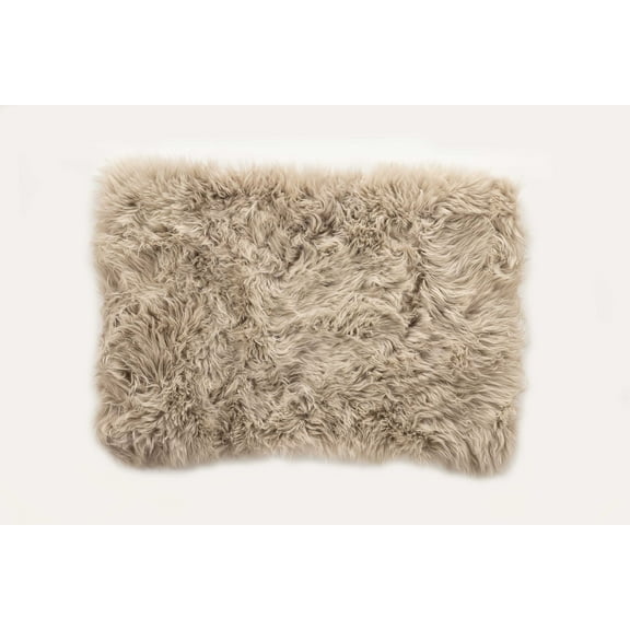 Natural New Zealand Sheepskin Single Rectangular Rug | Taupe | 2'x3'