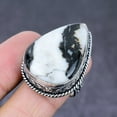 thumbnail image 1 of Natural Zebra Jasper Gemstone Handmade 925 Sterling Silver Ring Size 9, 1 of 2