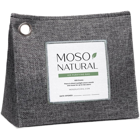 Natural air purification bags 600g, high-quality bamboo charcoal deodorant, large space room odor eliminator, bedroom, kitchen, basement, pet odor eliminator, 21-ounce charcoal pack