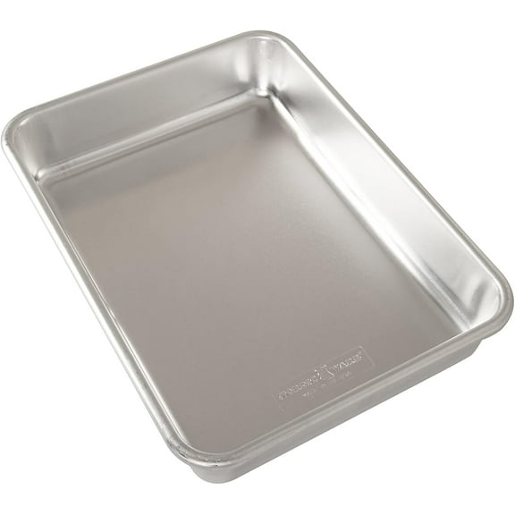 Natural aluminum commercial cake pan with lid, rectangular cake pan with lid