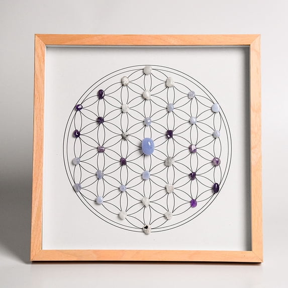 Natural amethyst square picture frame decoration, picture frame home desktop decoration, gift