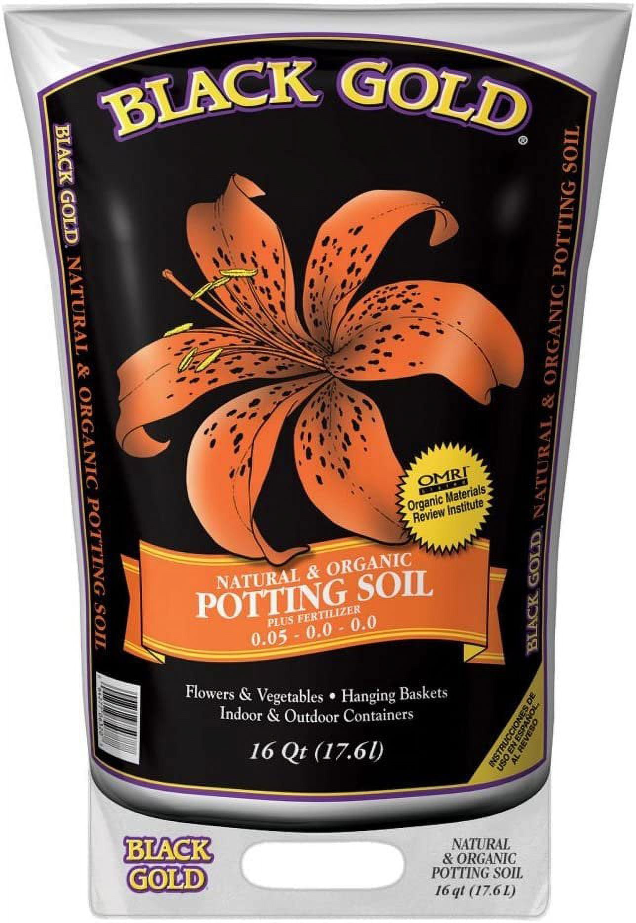 Black Gold Natural & Organic Potting Mix - Potting Soil - 16-Qt.