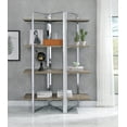 thumbnail image 1 of Natural and Chrome 4-Shelf Bookshelf, 1 of 7