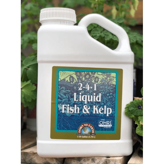Natural and organic fertilizers, soil amendments, composts and potting media Liquid Fish & Kelp 2-4-1 1 Gal