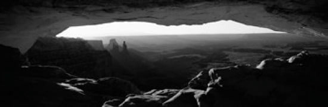 Natural arch at sunrise Mesa Arch Canyonlands National Park Utah USA Canvas Art - Panoramic Images (18 x 6)
