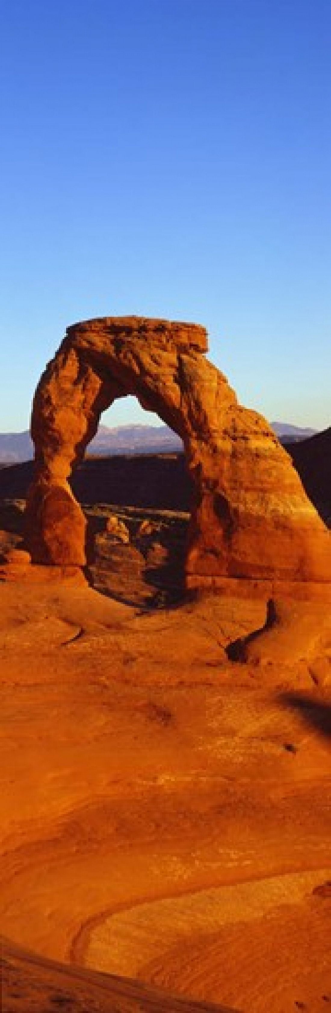 Natural arch in a desert Delicate Arch Arches National Park Utah USA Canvas Art - Panoramic Images (18 x 6)
