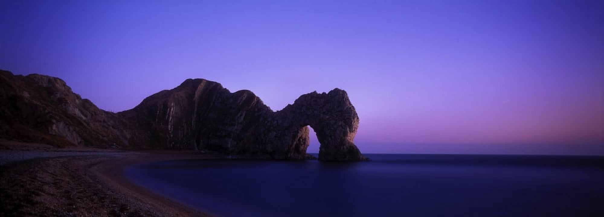 Natural arch on the beach Durdle Door Dorset England Canvas Art - Panoramic Images (27 x 9)