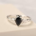 thumbnail image 1 of Natural black spinel Halloween ring 925 Sterling Silver Ring Gift For Love, 1 of 5