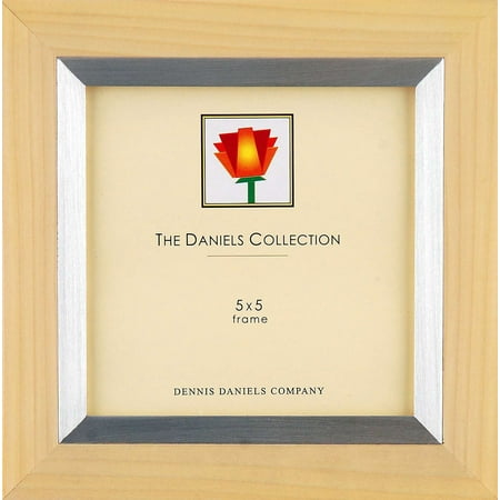 Natural-blond wood with aluminum inlay 5x5 frame by Dennis Daniels - 5x5