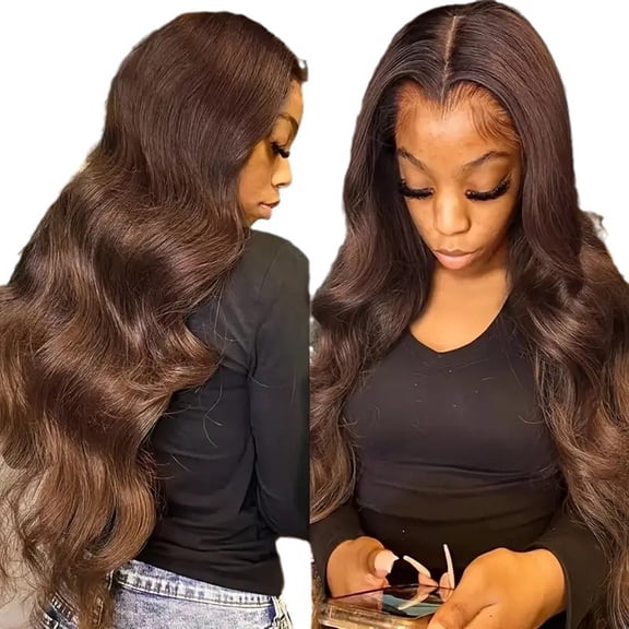 Natural brown wig, African-style fashionable big wavy curls, full synthetic headpiece