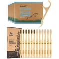 thumbnail image 1 of Natural dental floss toothpick 200 pack with bamboo charcoal toothbrush 12 pack, 1 of 4