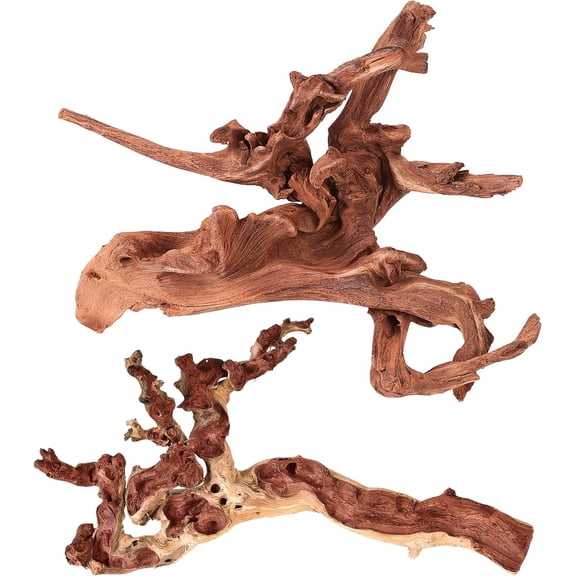 Natural driftwood for aquarium decoration, 6-10 inch large driftwood, used to decorate fish tanks, reptile bearded dragon accessories, or air plants