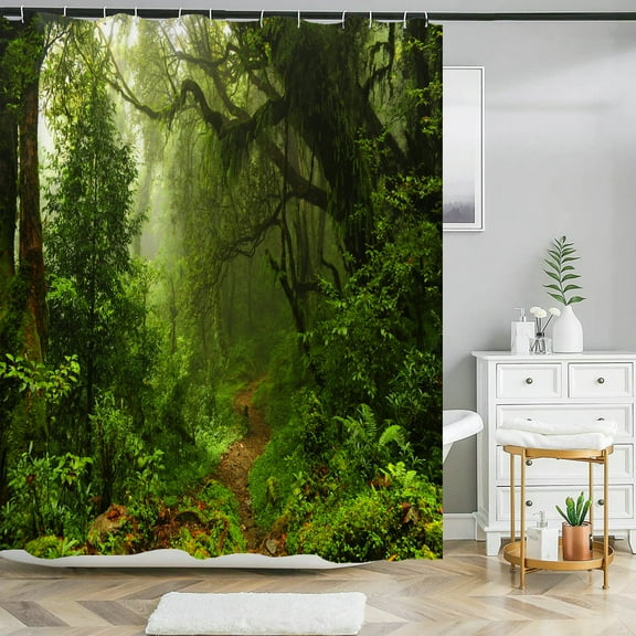 Natural landscape Forest Scery Shower Curtains Bathroom Bathtub ration Waterproo