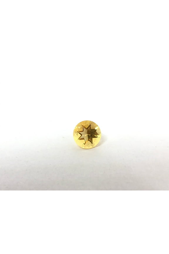 Natural loose gem 8 mm round citrine stone
