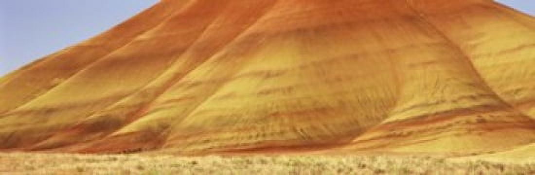 Natural pattern on a hill Painted Hills John Day Fossil Beds National Park Wheeler County Oregon USA Canvas Art - Panoramic Images (18 x 6)