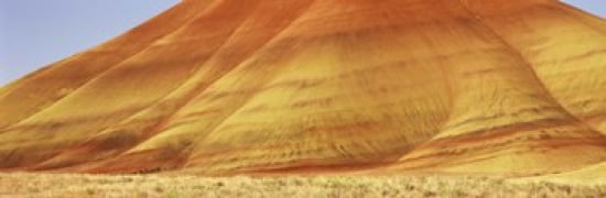 Natural pattern on a hill Painted Hills John Day Fossil Beds National Park Wheeler County Oregon USA Canvas Art - Panoramic Images (36 x 12)
