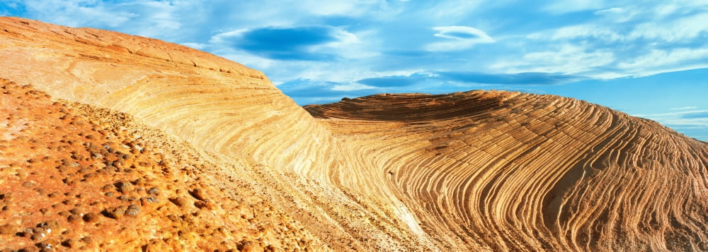 Natural pattern on sandstone Snow Canyon State Park Washington County Utah USA Canvas Art - Panoramic Images (36 x 12)