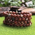 thumbnail image 1 of Natural redstone Bracelet Handmade Healing Crystal Bracelet for Energy Balance, Reiki Chakra Stone, Stretch Bead Gift for Women Men, 1 of 5