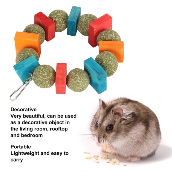 Natural <span Style="background:red"></span> Wood Rabbit Chew Toys, Durable, Tasty Decorative For Home Cage