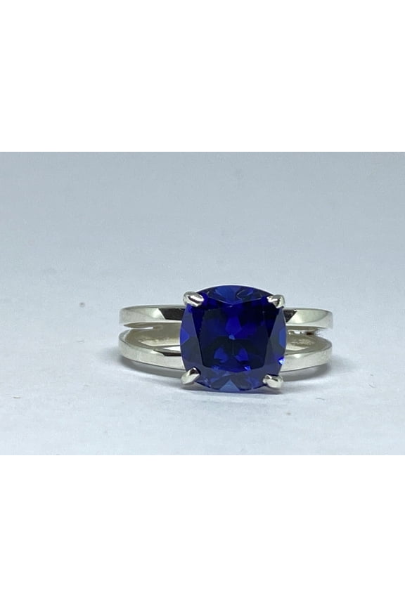 Natural super clean kyanite ring in 925 sterling silver
