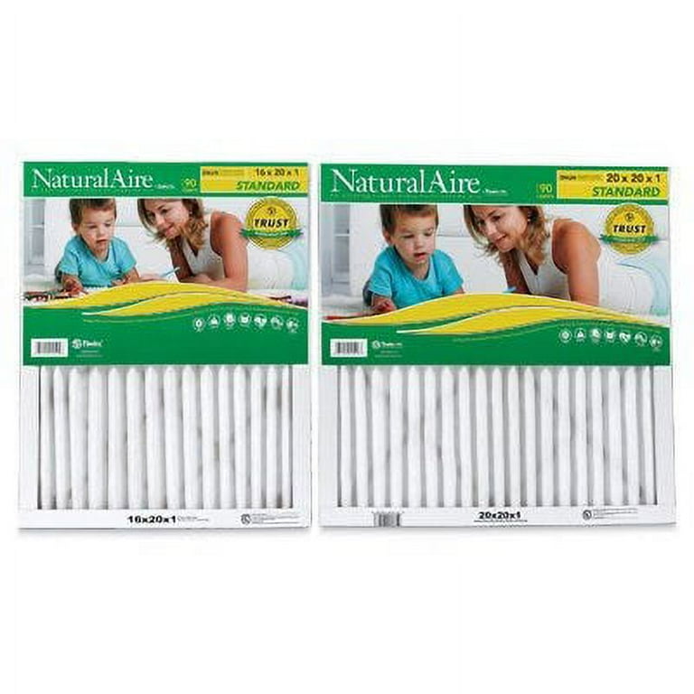 NaturalAire Standard Pleated Air Filter 90 Days 16x20x1 In. 12 Pack