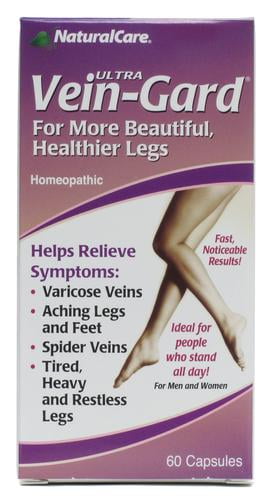 NaturalCare Ultra VeinGard | Homeopathic Support for Varicose & Spider Veins | May Relieve Aching & Soreness | HPUS Compliant Supplement | 60 CT