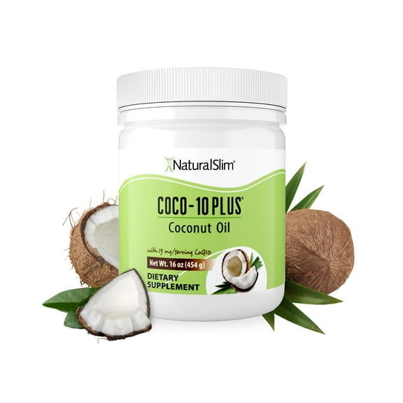 NaturalSlim Coco-10 Plus  Blend of Organic Coconut Oil & Coenzyme Q10, 16oz